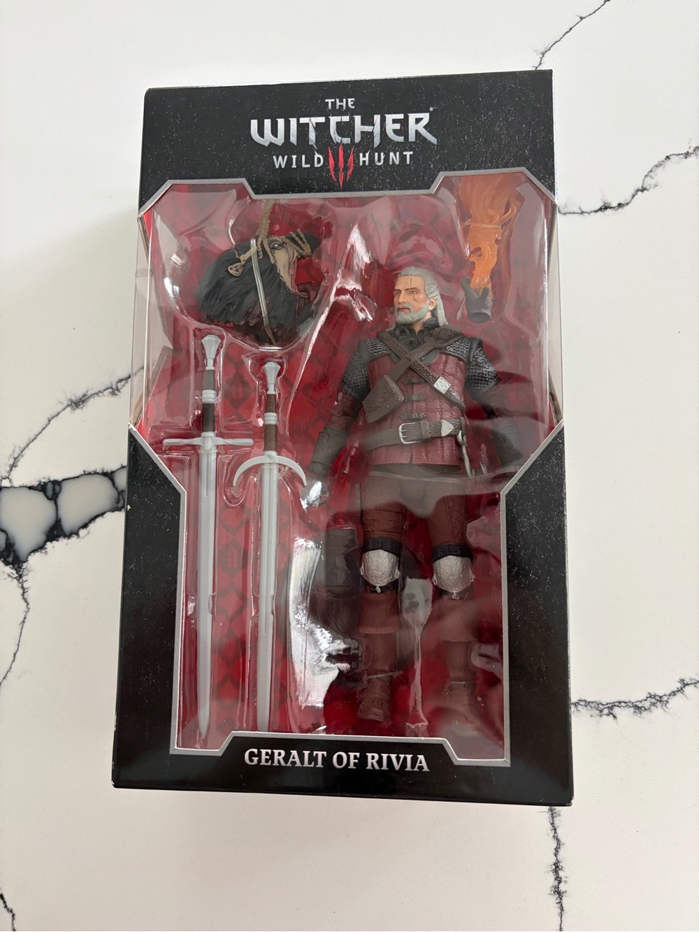 The Witcher Wild Hunt Geralt of Rivia Action Figure - Red/Black
